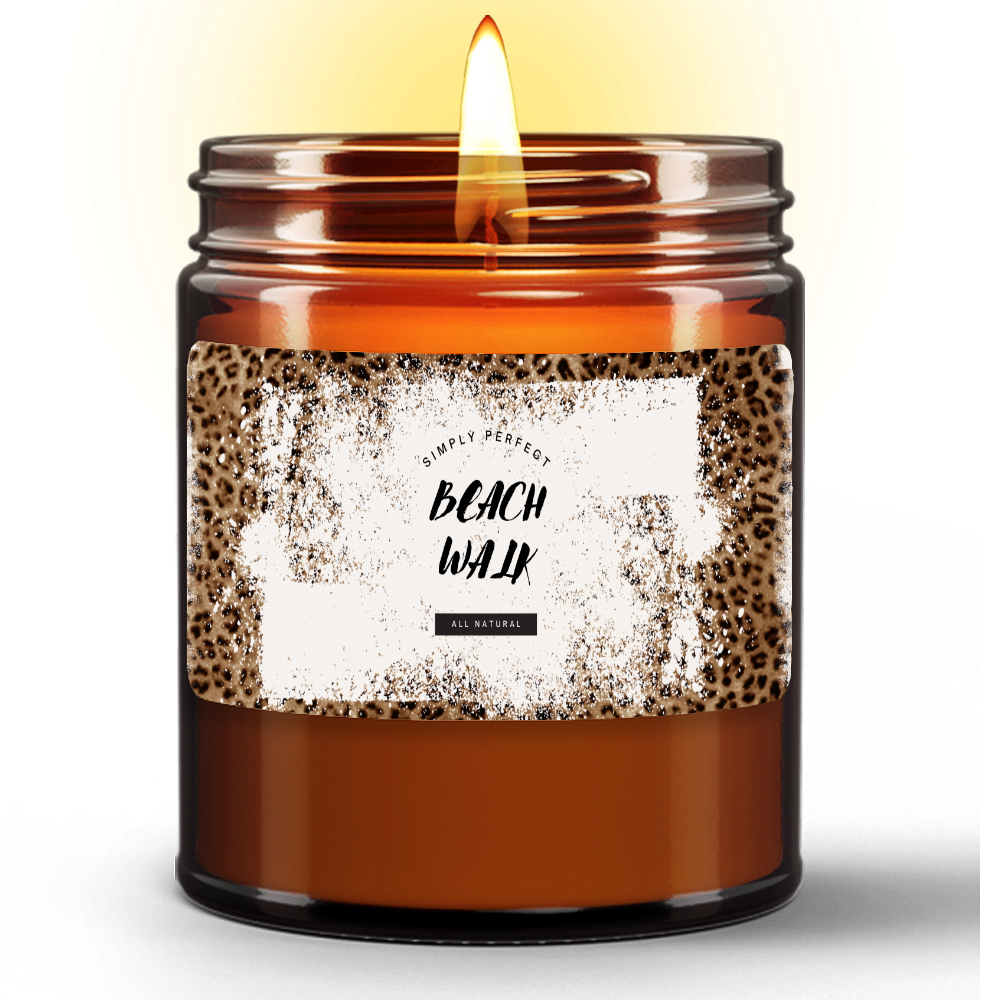 Natural Wax Candle in Amber Jar (9oz)