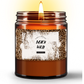 Natural Wax Candle in Amber Jar (9oz)